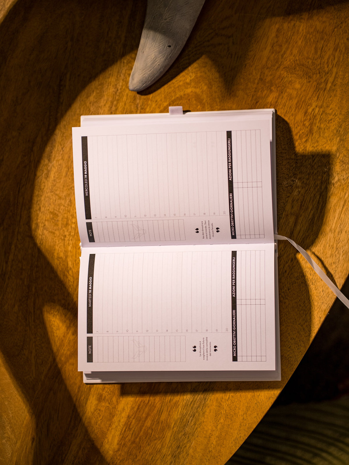 Goal Planner 2027, pagine interne della pianificazione settimanale